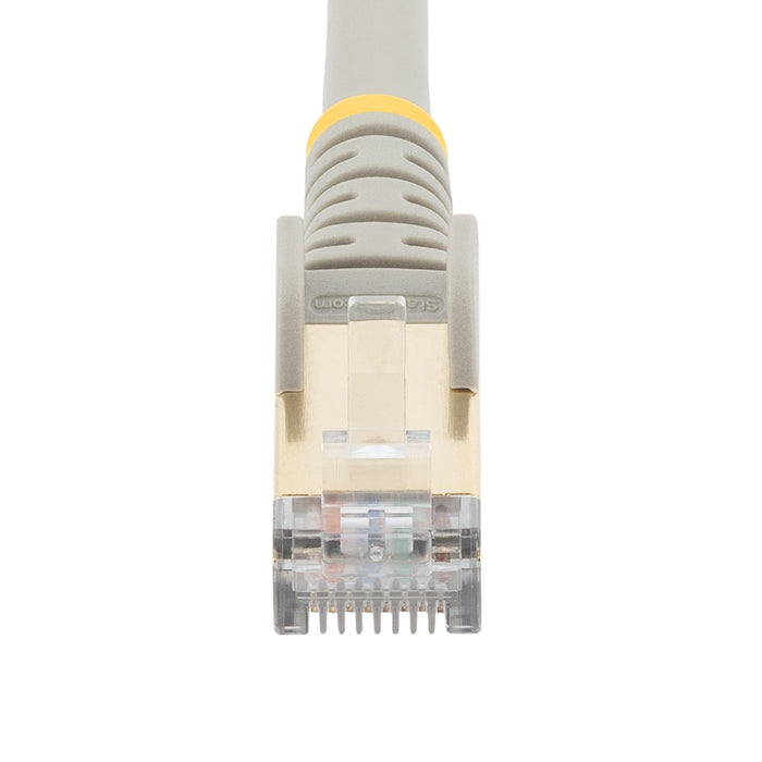 StarTech.com 5m CAT6a Ethernet Cable - 10 Gigabit Shielded Snagless RJ45 100W PoE Patch Cord - 10GbE STP Network Cable w/Strain Relief - Grey Individually Tested/Wiring is UL Certified/TIA, 5 m, Cat6a, S/UTP (STP), RJ-45, RJ-45, Grey