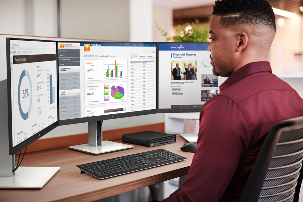 HP E24d G4 FHD USB-C Docking Monitor, 60.5 cm (23.8"), 1920 x 1080 pixels, Full HD, LED, 5 ms, Black, Silver