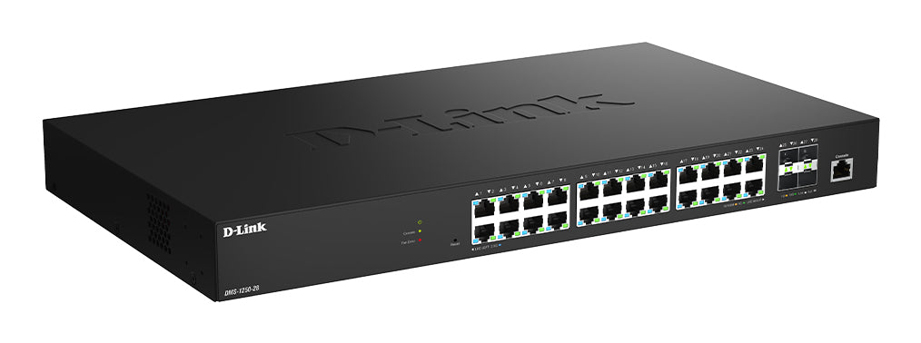 D-Link 28-Port 2.5G Multi-Gigabit Smart Managed Switch with 4 x 10G SFP+ Ports, Managed, L2+, 2.5G Ethernet (100/1000/2500), Rack mounting
