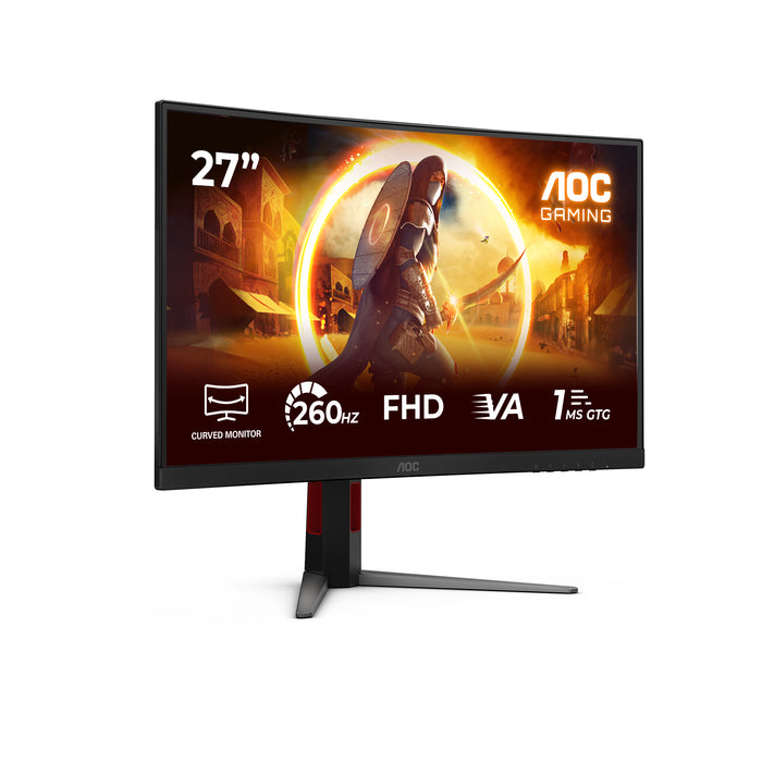 AOC G4 C27G4Z2, 68.6 cm (27"), 1920 x 1080 pixels, Full HD, LCD, 1 ms, Black, Red