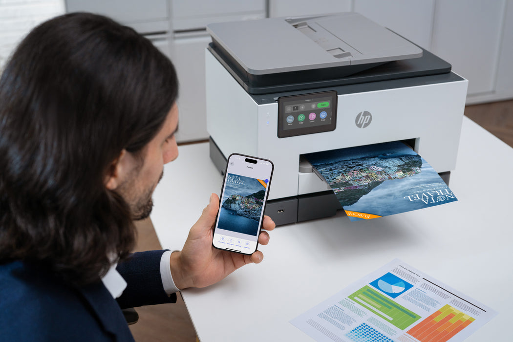 HP OfficeJet Pro 9135 Wireless All-in-One Color Printer, Two-sided printing; Copier, Scanner, Thermal inkjet, Colour printing, 4800 x 1200 DPI, A4, Direct printing, Grey