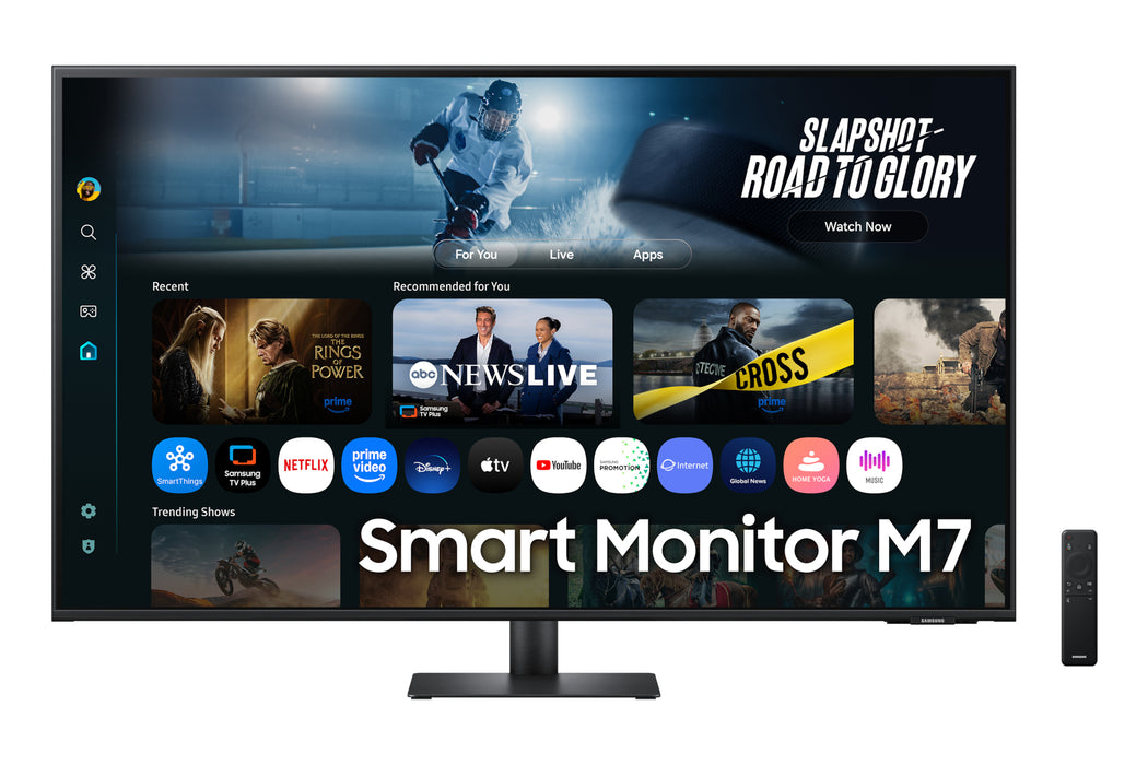 Samsung 43" Smart Monitor M70F UHD, 109.2 cm (43"), 3840 x 2160 pixels, 4K Ultra HD, LCD, 4 ms, Black