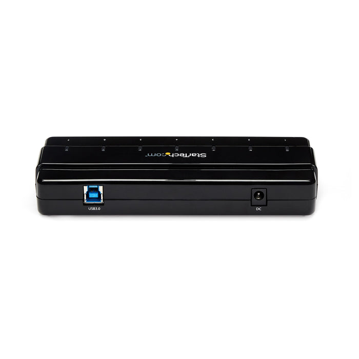 StarTech.com 7-Port USB 3.0 Hub (5Gbps) - Desktop, USB 3.2 Gen 1 (3.1 Gen 1) Type-B, USB 3.2 Gen 1 (3.1 Gen 1) Type-A, 5000 Mbit/s, Black, Plastic, DC
