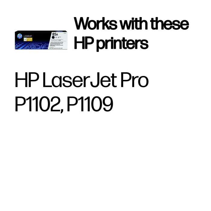 HP 85A Black Original LaserJet Toner Cartridge, 1600 pages, Black, 1 pc(s)