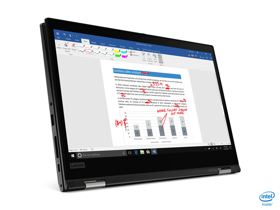 Lenovo ThinkPad L13 Yoga Gen 2 (Intel), Intel® Core™ i5, 33.8 cm (13.3"), 1920 x 1080 pixels, 8 GB, 256 GB, Windows 10 Pro
