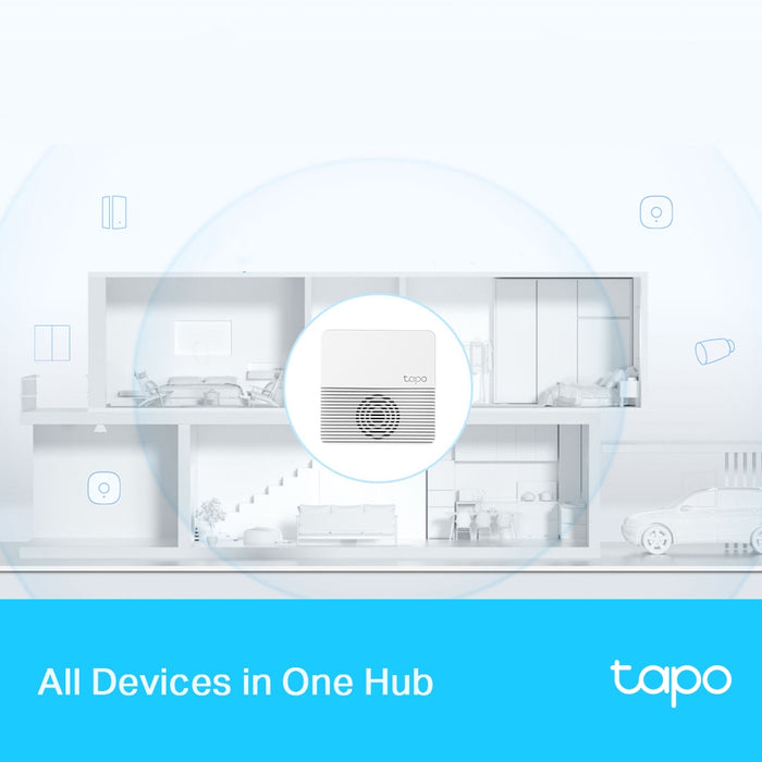 TP-Link Tapo Smart Hub, White, 0 - 40 °C, 10 - 90%, CE, FCC, RoHS, RCM, Wired & Wireless, 802.11b, 802.11g, Wi-Fi 4 (802.11n)