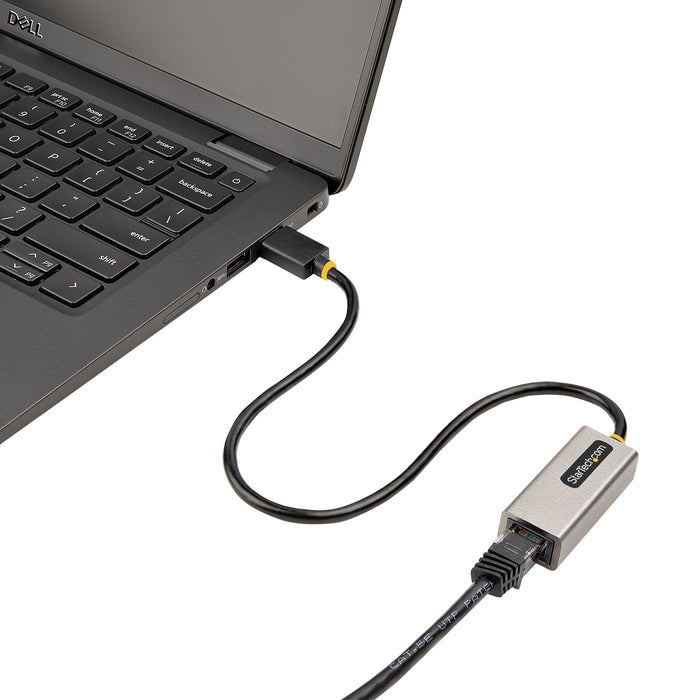StarTech.com USB 3.0 to Gigabit Ethernet Network Adapter, 10/100/1000 Mbps, USB to RJ45, USB 3.0 to LAN Adapter, USB 3.0 Ethernet Adapter (GbE), 11in Attached Cable, Driverless Install, Wired, USB, Ethernet, 5000 Mbit/s, Grey