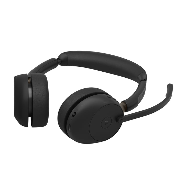 Jabra Evolve3 65 MS - USB-A with Dongle - Stereo (Charging Stand), Wireless, Office/Call center, 20 - 20000 Hz, 131 g, Headset, Black