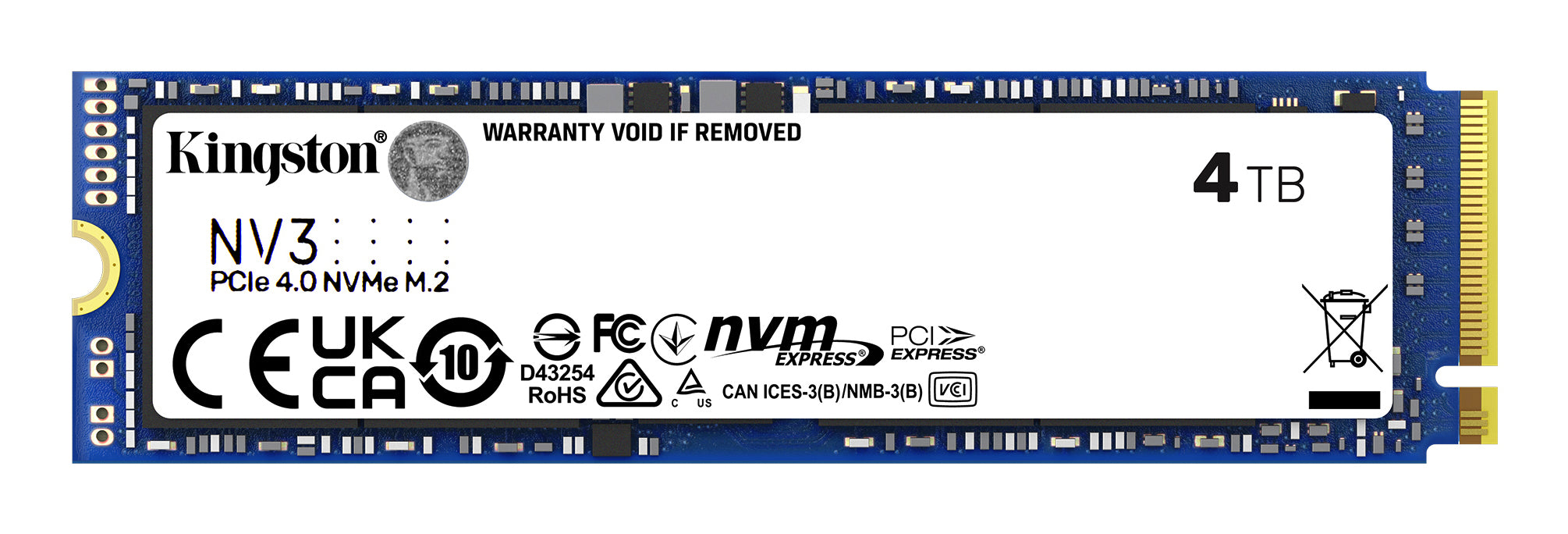 Kingston Technology 4000G NV3 M.2 2280 NVMe SSD, 4 TB, M.2, 6000 MB/s