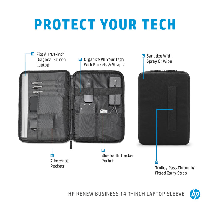 HP Renew Business 14.1-inch Laptop Sleeve, Sleeve case, 35.8 cm (14.1"), 320 g