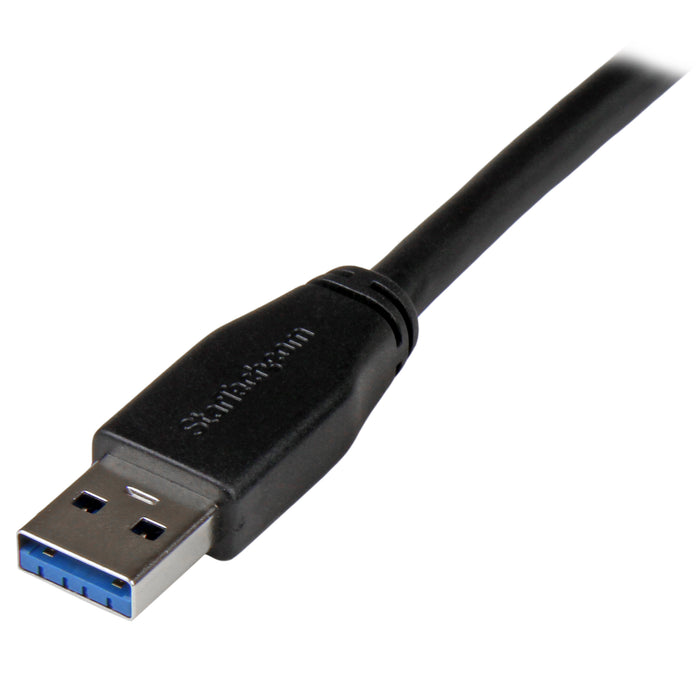 StarTech.com 10m (33ft) Active USB 3.0 (5Gbps) USB-A to USB-B Cable - M/M, 10 m, USB A, USB B, USB 3.2 Gen 1 (3.1 Gen 1), Male/Male, Black
