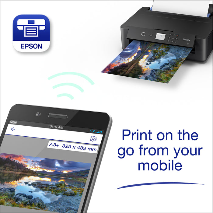 Epson Expression Photo HD XP-15000 A3+ Wireless Inkjet Printer, Colour, 5760 x 1440 DPI, A3+, 29 ppm, Duplex printing, LCD