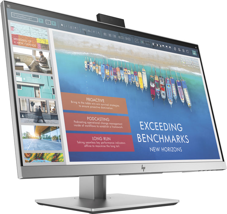 HP EliteDisplay E243d, 60.5 cm (23.8"), 1920 x 1080 pixels, Full HD, LED, 7 ms, Silver
