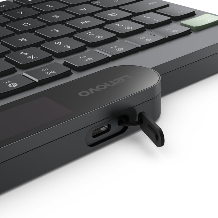 Lenovo 4Y41R69491, Full-size (100%), Wireless, Bluetooth, Plunger key switch, Black, Green