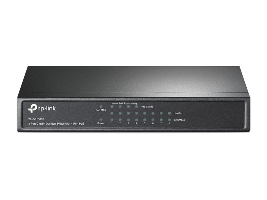 TP-Link TL-SG1008P, Unmanaged, Gigabit Ethernet (10/100/1000), Full duplex, Power over Ethernet (PoE)