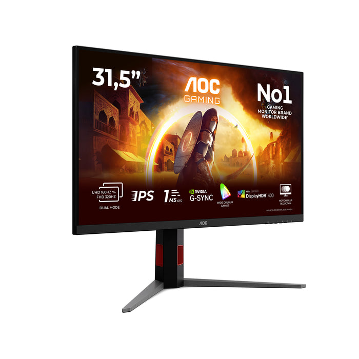 AOC G4 U32G4U, 80 cm (31.5"), 3840 x 2160 pixels, 4K Ultra HD, 1 ms, Black, Red