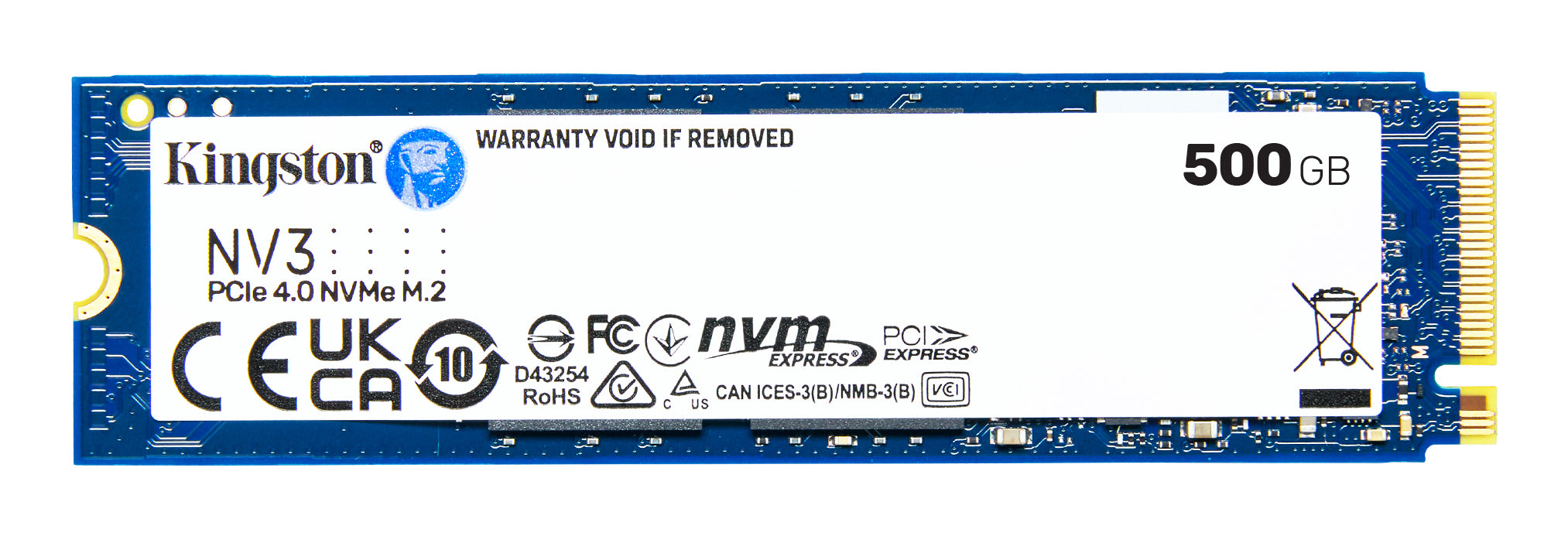 Kingston Technology 500G NV3 M.2 2280 NVMe SSD, 500 GB, M.2, 5000 MB/s