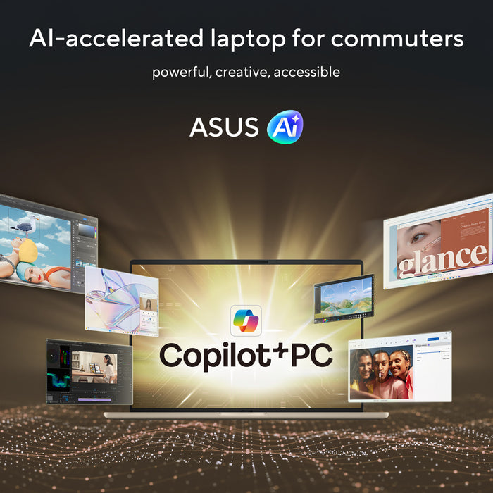 ASUS Zenbook A14 UX3407NA-QD148W, Snapdragon, 4 GHz, 35.6 cm (14"), 1920 x 1200 pixels, 16 GB, 1 TB