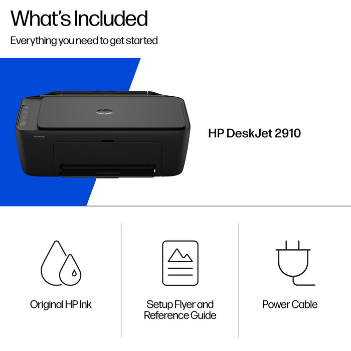 HP DeskJet 2910 Wireless All-in-One Color Printer, Instant Ink, Thermal inkjet, Colour printing, 4800 x 1200 DPI, Colour copying, A4, Grey