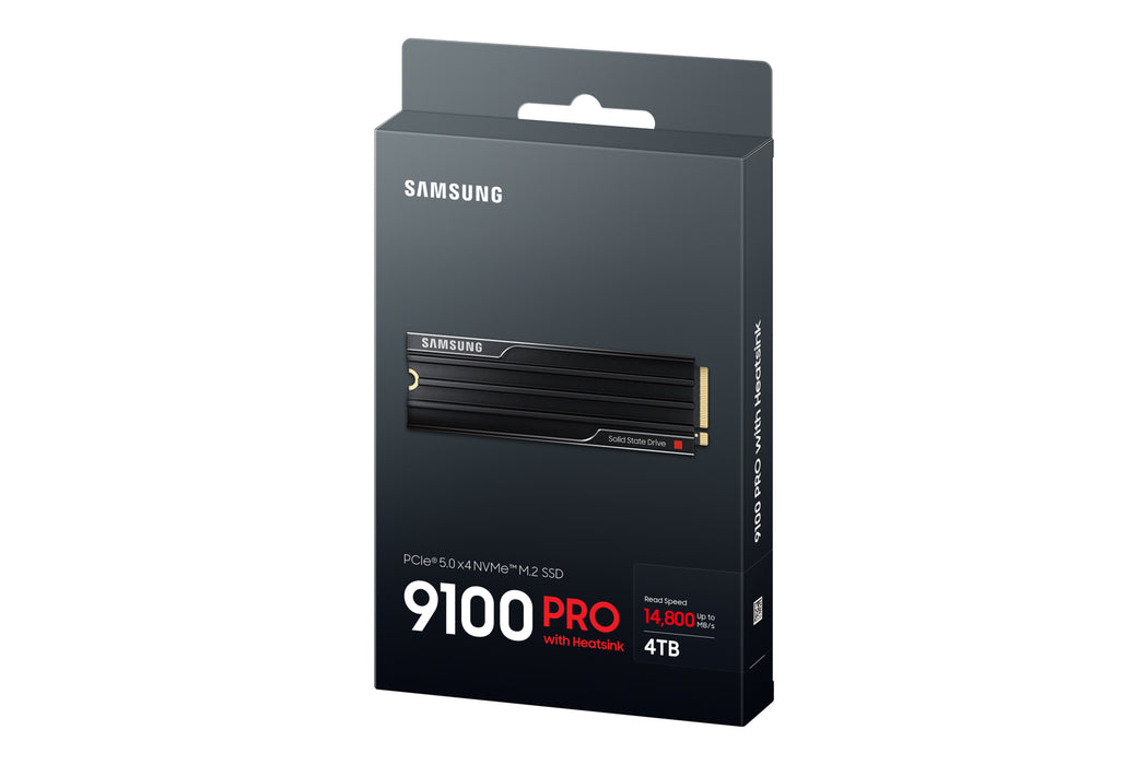Samsung 9100 PRO Heatsink PCIe® 5.0 NVMe™ M.2 SSD - 4 TB, 4 TB, M.2, 14800 MB/s