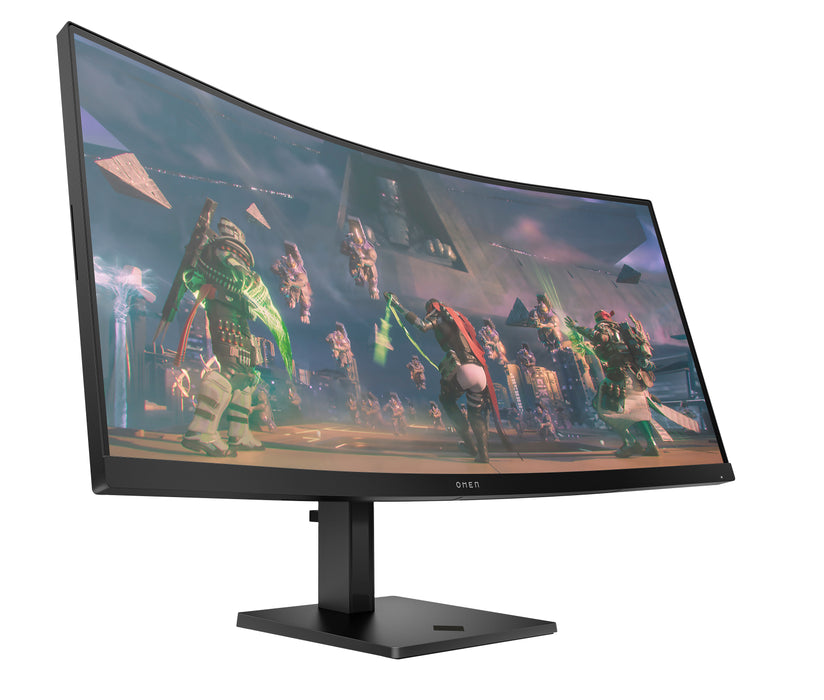 OMEN by HP OMEN by 34 inch WQHD 165Hz Curved Gaming Monitor - OMEN 34c, 86.4 cm (34"), 3440 x 1440 pixels, Wide Quad HD, LCD, 1 ms, Black