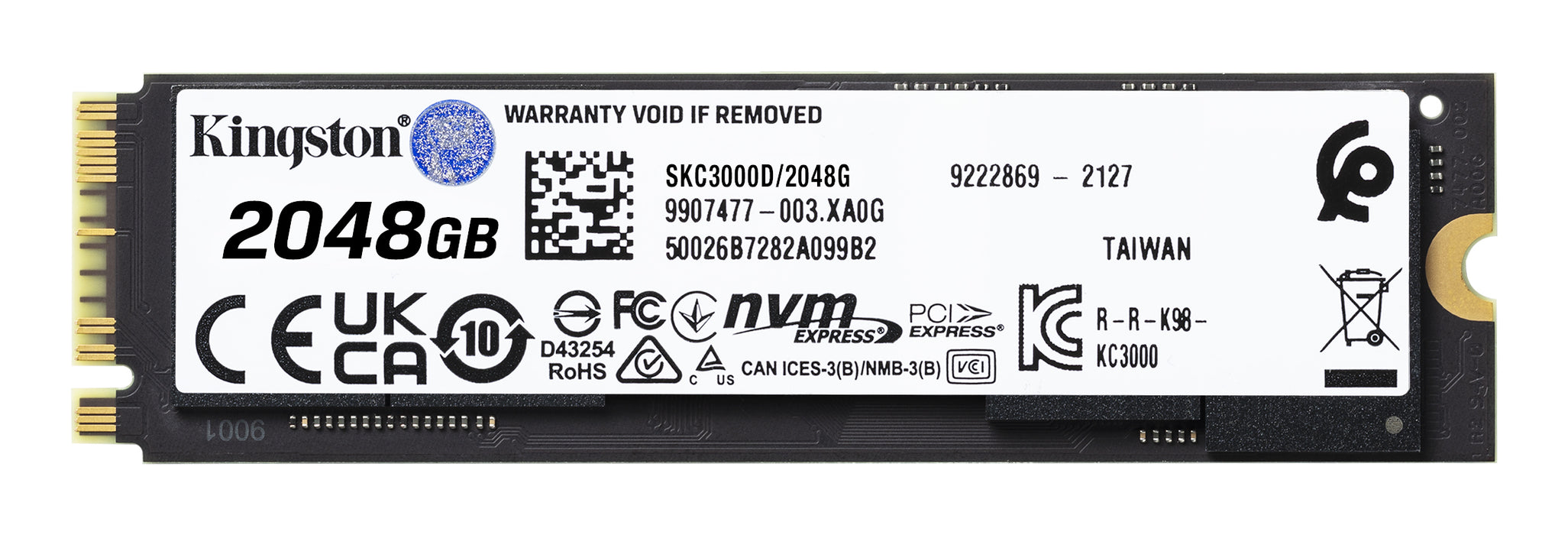 Kingston Technology 2048G KC3000 M.2 2280 NVMe SSD, 2 TB, M.2, 7000 MB/s