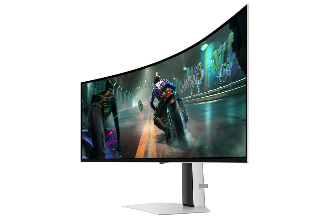 Samsung 49" Odyssey OLED G91SD DQHD, 144Hz Gaming Monitor, 124.5 cm (49"), 5120 x 1440 pixels, Dual QHD, OLED, 0.03 ms, Silver