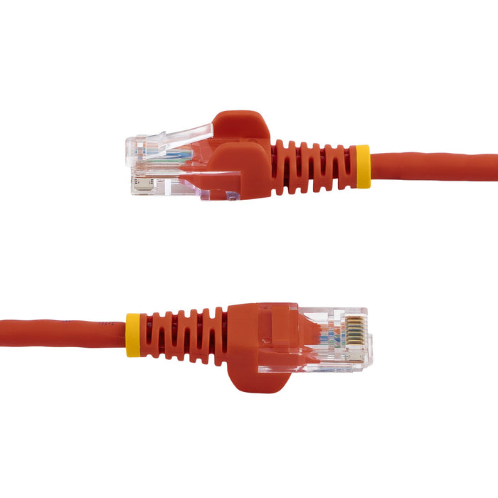 StarTech.com Cat5e Patch Cable with Snagless RJ45 Connectors - 3m, Red, 3 m, Cat5e, U/UTP (UTP), RJ-45, RJ-45, Red