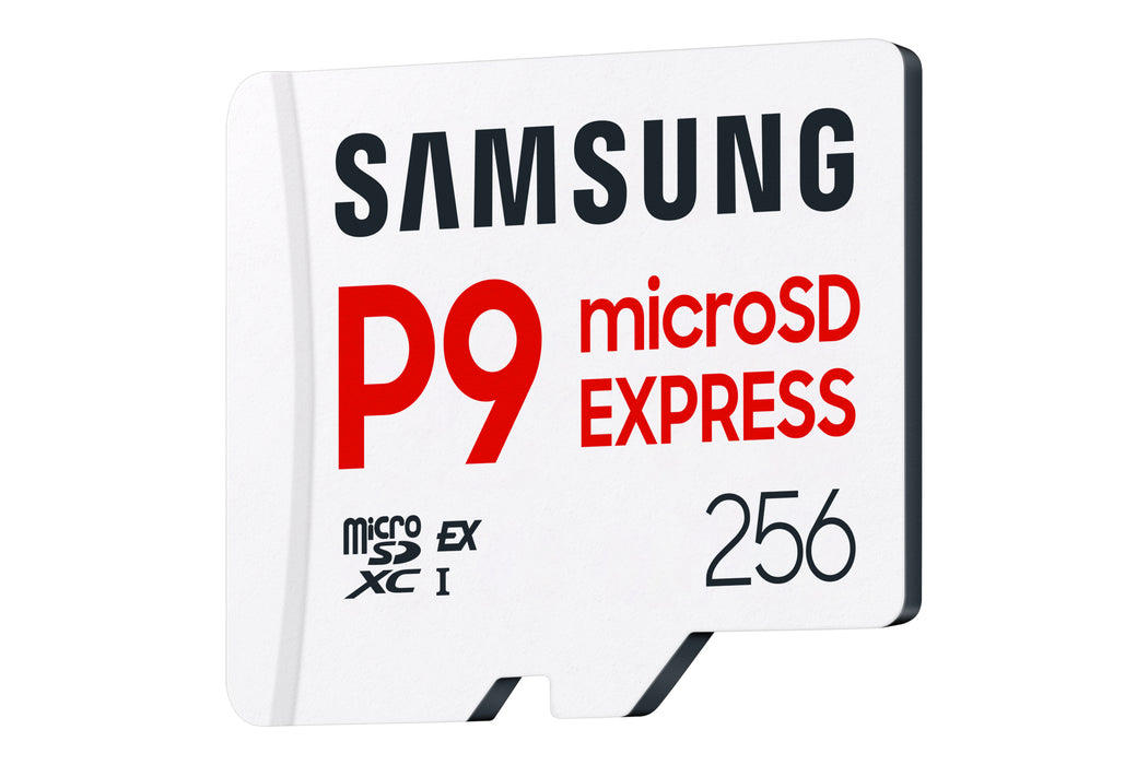 Samsung P9 Express, microSD Express Card, 256 GB, MicroSDXC, UHS-I, 800 MB/s, Class 3 (U3), V30