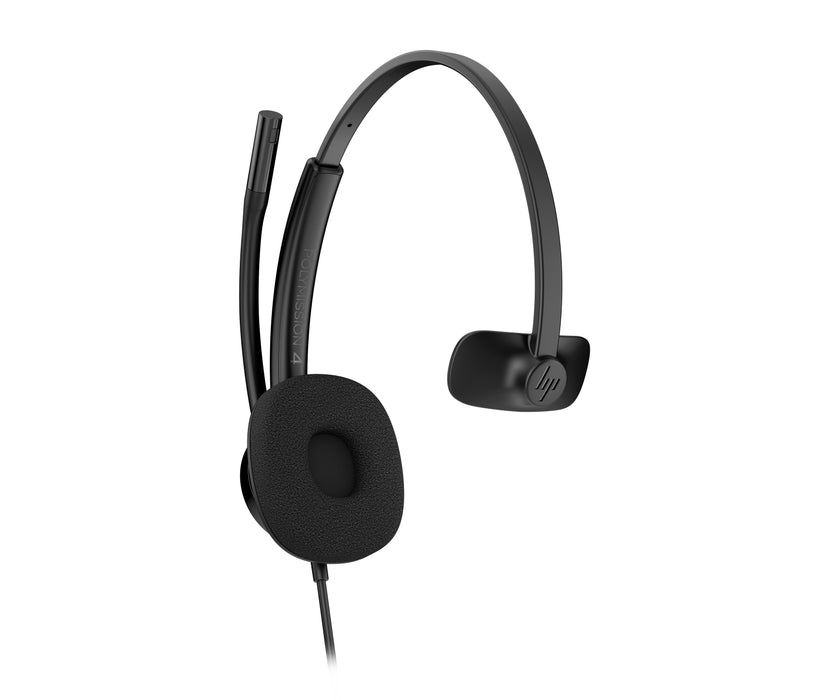 HP Poly Mission 415 Monaural USB Wired Headset Classic (Bulk), Wired, 97 g, Headset, Black