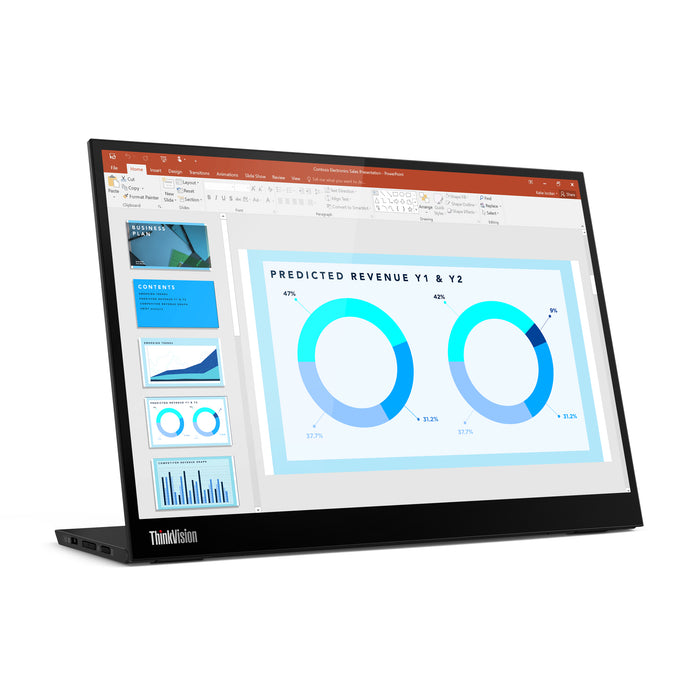 Lenovo ThinkVision M14d, 35.6 cm (14"), 2240 x 1400 pixels, 2.2K, LED, 8 ms, Black