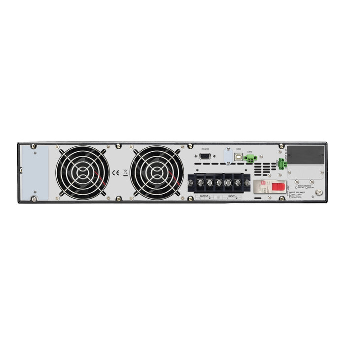 APC Easy UPS On-Line, 6kVA/6kW, Rackmount 2U, 230V, 1x Hard wire 3-wire(1P+N+E) outlet, Intelligent Slot, Extended runtime, No battery, W/O rail kit, Double-conversion (Online), 6 kVA, 6000 W, Sine, 40/70 Hz, 220 V