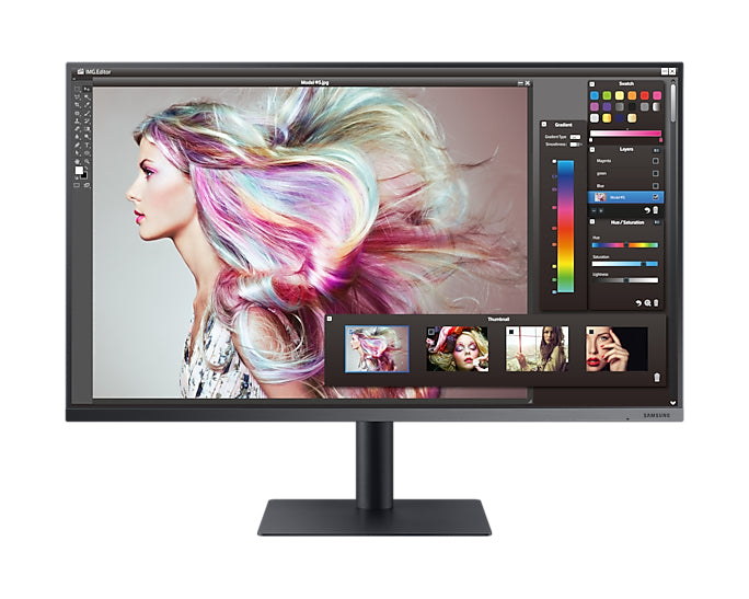 Samsung LF32TU870VPXXU, 81.3 cm (32"), 3840 x 2160 pixels, 4K Ultra HD, LED, 5 ms, Blue, Grey