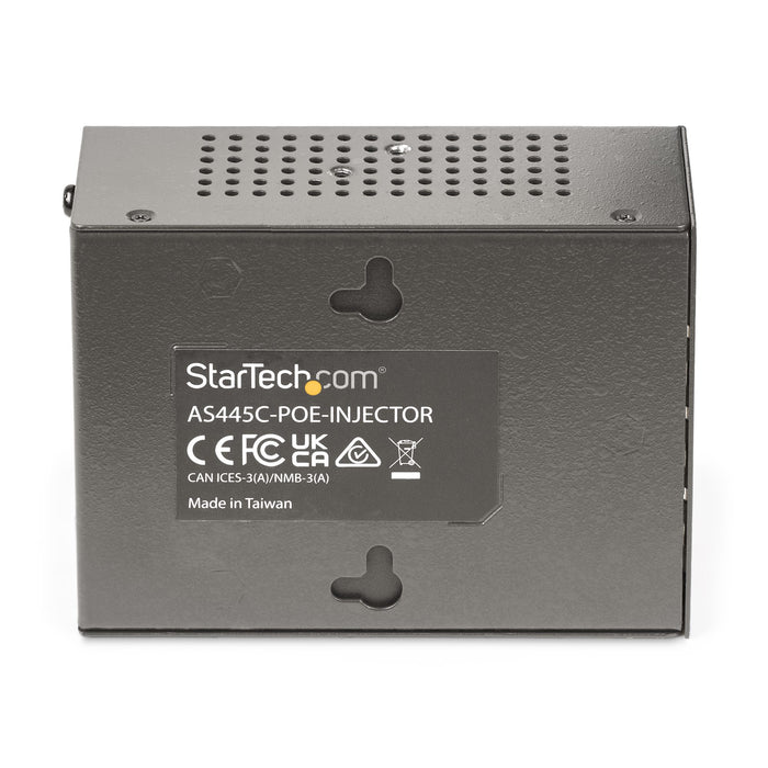 StarTech 4-Port Multi-Gigabit PoE++ Injector, 5/2.5/1G Ethernet (NBASE-T), PoE/PoE+/PoE++, Wall/DIN Rail Mountable, TAA