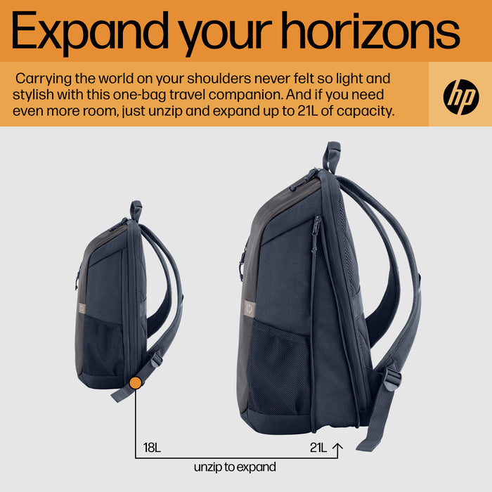 HP Travel 18 Liter 15.6 Iron Grey Laptop Backpack, Backpack, 39.6 cm (15.6"), 510 g