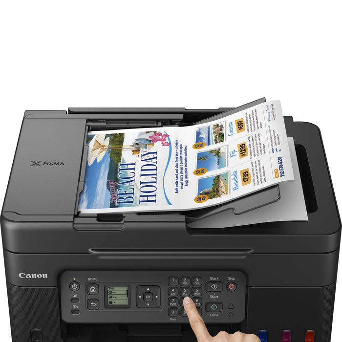 Canon PIXMA G4570 Wireless Colour All-in-one Refillable MegaTank Inkjet Printer, Inkjet, Colour printing, 4800 x 1200 DPI, A4, Direct printing, Black