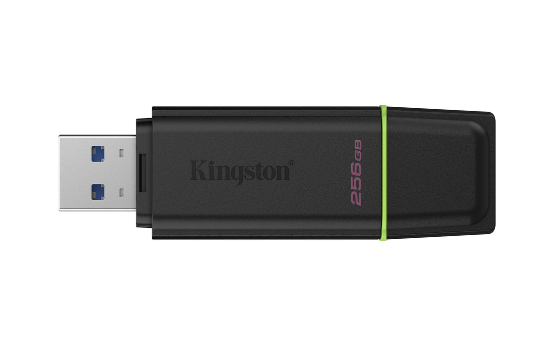 Kingston Technology DataTraveler 256GB Portable USB 3.2 Gen 1 Exodia Black/Green, 256 GB, USB Type-A, 3.2 Gen 1 (3.1 Gen 1), Cap, 9.36 g, Black, Green