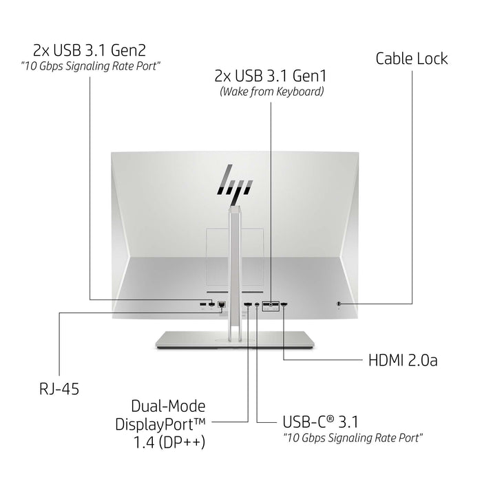 HP EliteOne 800 G6, 60.5 cm (23.8"), Full HD, Intel® Core™ i5, 8 GB, 256 GB, Windows 11 Pro
