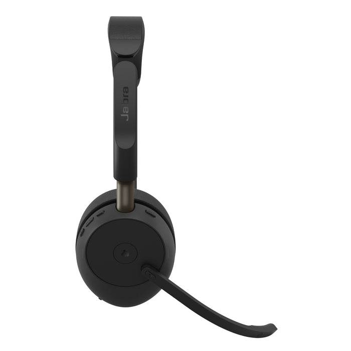 Jabra Evolve3 65 MS - USB-C with Dongle - Stereo (Charging Stand), Wireless, Office/Call center, 20 - 20000 Hz, 131 g, Headset, Black