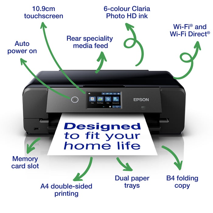 Epson Expression Photo XP-980, Inkjet, Colour printing, 5760 x 1440 DPI, A3, Direct printing, Black