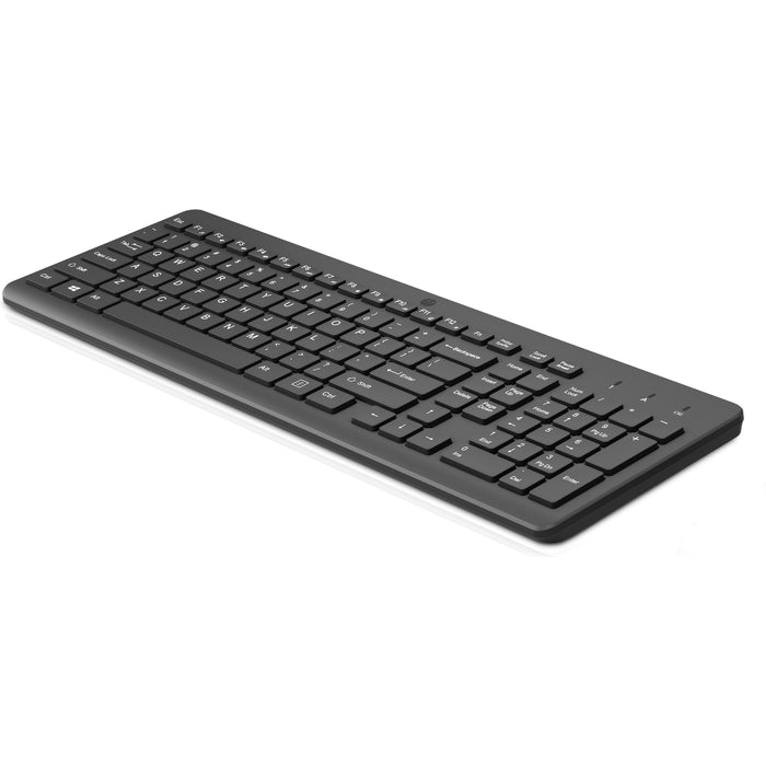 HP 225 Wireless Keyboard, Full-size (100%), Wireless, RF Wireless, Black