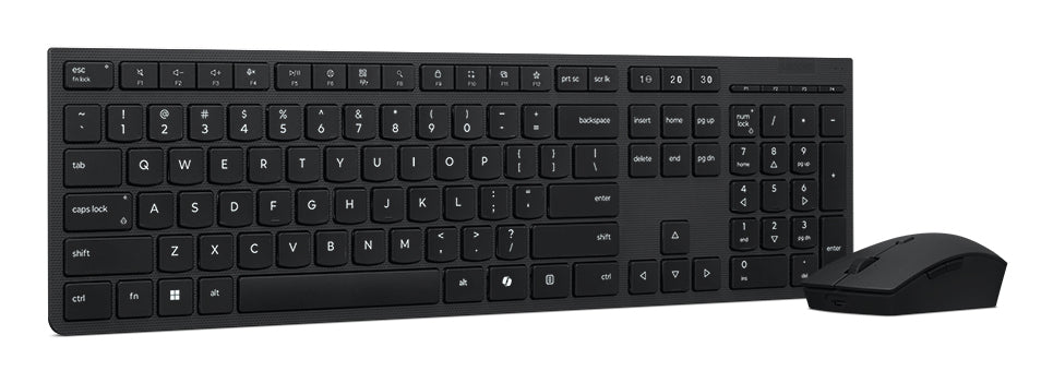 Lenovo 4X31R64350, Wireless, RF Wireless + Bluetooth, Scissor key switch, QWERTY, Grey, Mouse included