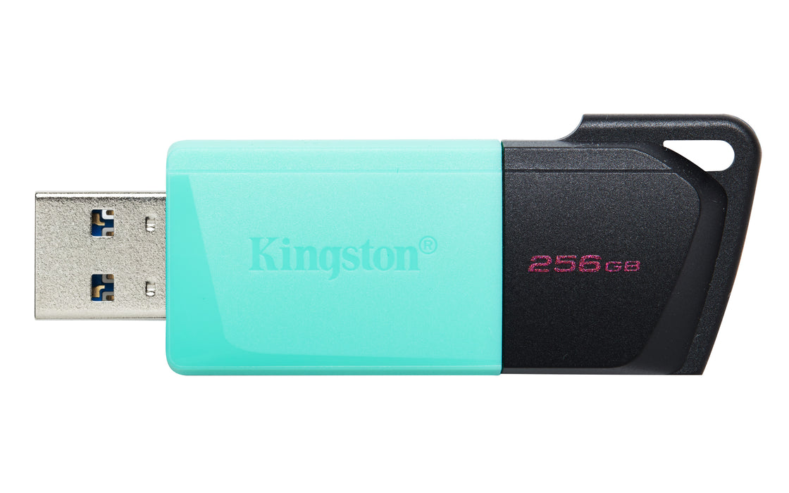 Kingston Technology DataTraveler 256GB USB3.2 Gen1 Exodia M (Black + Teal), 256 GB, USB Type-A, 3.2 Gen 1 (3.1 Gen 1), Slide, 10 g, Black, Turquoise