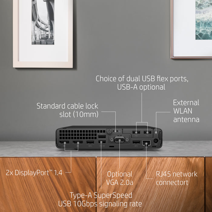 HP EliteDesk 800 G6, 2.3 GHz, Intel® Core™ i5, i5-10500T, 8 GB, 256 GB, Windows 10 Pro