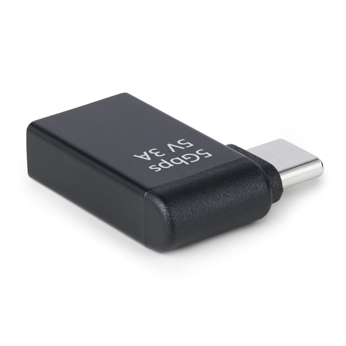 StarTech.com USB-C to USB-A Adapter, Right-Angled, USB 5Gbps, 3A, USB-C Male to USB-A Female Converter, Durable Metal Housing - Thunderbolt Compatible, USB Type-C, USB Type-A, Black