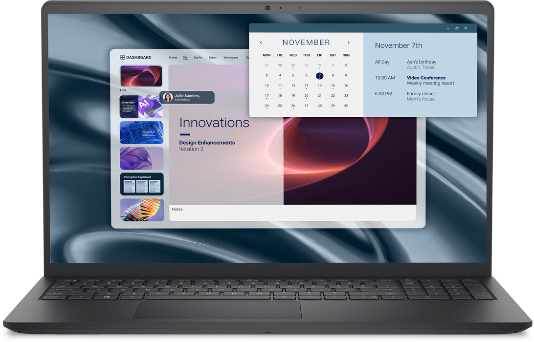 DELL Pro 15 Essential PV15255, AMD Ryzen™ 5, 2.8 GHz, 39.6 cm (15.6"), 1920 x 1080 pixels, 8 GB, 512 GB