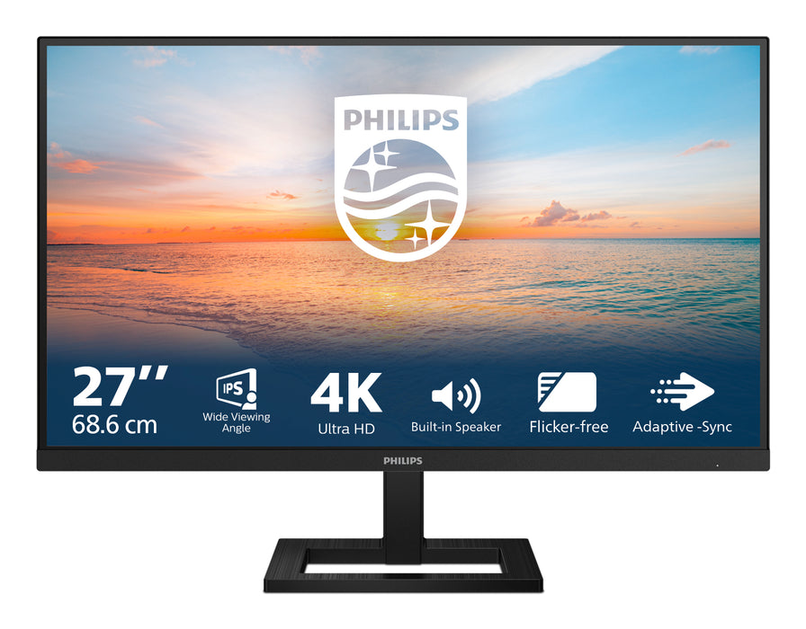 Philips 1000 series 27E1N1800AE/00, 68.6 cm (27"), 3840 x 2160 pixels, 4K Ultra HD, LED, 4 ms, Black