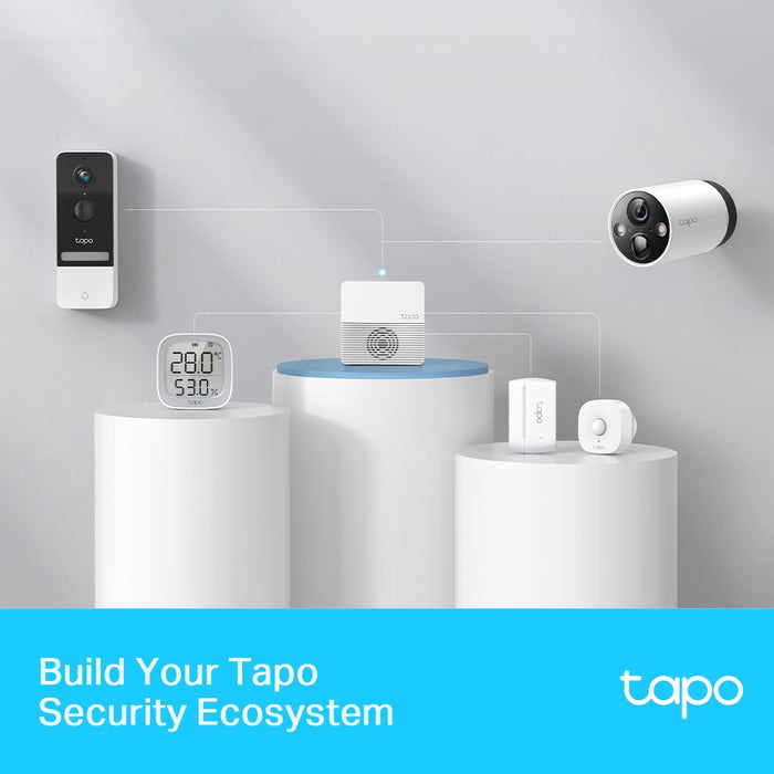 TP-Link Tapo Smart Hub, White, 0 - 40 °C, 10 - 90%, CE, FCC, RoHS, RCM, Wired & Wireless, 802.11b, 802.11g, Wi-Fi 4 (802.11n)