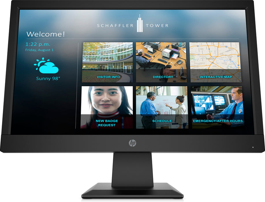 HP P19b G4 Monitor, 47 cm (18.5"), 1366 x 768 pixels, WXGA, LED, 5 ms, Black