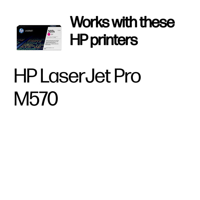 HP 507A Magenta Original LaserJet Toner Cartridge, 6000 pages, Magenta, 1 pc(s)